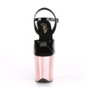 Pleaser FLAMINGO-809 Black Patent Rose Gold Chrome Sale