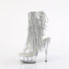 Pleaser DELIGHT-1017RSF Transparent Silver Ankle Boots