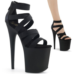 Pleaser FLAMINGO-859 Black Vegan Leather Sale Women