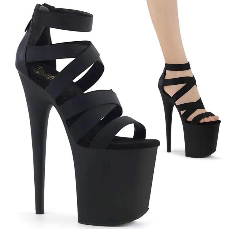 Pleaser FLAMINGO-859 Black Vegan Leather Sale Women Pleaser FLAMINGO-859 Black Vegan Leather Sale Women