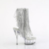Pleaser DELIGHT-1017RSF Transparent Silver Ankle Boots