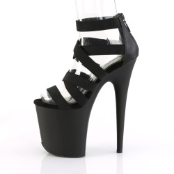Pleaser FLAMINGO-859 Black Vegan Leather Sale Women