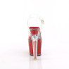 Pleaser LOVESICK-708SG Transparent Red Glitter Strass
