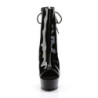 Pleaser DELIGHT-1018 Black Patent Women's Ankle Boots