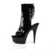 Pleaser DELIGHT-1018 Black Patent Women's Ankle Boots