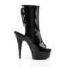 Pleaser DELIGHT-1018 Black Patent Women's Ankle Boots