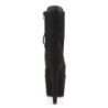 Pleaser ADORE-1020FS Black Vegan Suede Ankle Boots