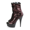 Pleaser DELIGHT-1008SQ Burgundy Sequins Black Sale Women