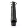 Pleaser DELIGHT-1018 Black Vegan Leather Ankle Boots