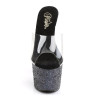 Pleaser ADORE-701LG Transparent Black Hologram Glitter