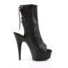 Pleaser DELIGHT-1018 Black Vegan Leather Ankle Boots