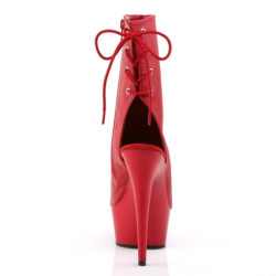 Pleaser DELIGHT-1018 Red Vegan Leather Sale Women