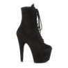 Pleaser ADORE-1020FS Black Vegan Suede Ankle Boots