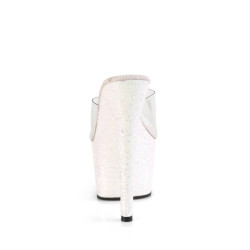 Pleaser ADORE-701LG Glitter High Heeled Mules Shoes
