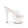 Pleaser ADORE-701LG Glitter High Heeled Mules Shoes