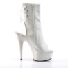 Pleaser DELIGHT-1018 White Vegan Leather Ankle Boots