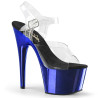 Pleaser ADORE-708 Blue Chrome Platform High Heel Sandal