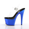 Pleaser ADORE-708 Blue Chrome Platform High Heel Sandal