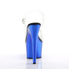Pleaser ADORE-708 Blue Chrome Platform High Heel Sandal