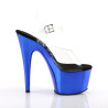 Pleaser ADORE-708 Blue Chrome Platform High Heel Sandal