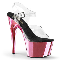 Pleaser ADORE-708 Rose Chrome Platform High Heels Shoes