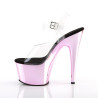 Pleaser ADORE-708 Rose Chrome Platform High Heels Shoes