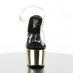 Pleaser ADORE-708 Gold Chrome Platform High Heels Shoes