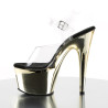 Pleaser ADORE-708 Gold Chrome Platform High Heels Shoes