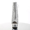 Pleaser DELIGHT-1018G Silver Glitter Chrome Sale Women