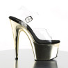 Pleaser ADORE-708 Gold Chrome Platform High Heels Shoes