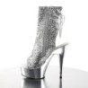 Pleaser DELIGHT-1018G Silver Glitter Chrome Sale Women