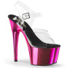 Pleaser ADORE-708 Pink Chrome Platform High Heels Shoes