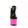 Pleaser ADORE-708 Pink Chrome Platform High Heels Shoes