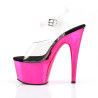 Pleaser ADORE-708 Pink Chrome Platform High Heels Shoes