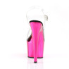 Pleaser ADORE-708 Pink Chrome Platform High Heels Shoes