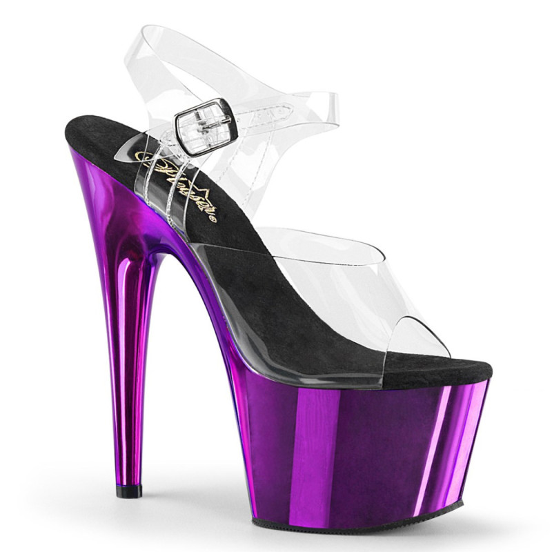 Pleaser ADORE-708 Purple Chrome Platform High Heels Pleaser ADORE-708 Purple Chrome Platform High Heels