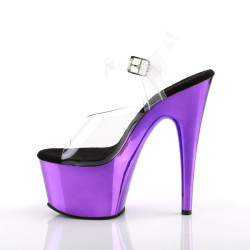 Pleaser ADORE-708 Purple Chrome Platform High Heels