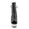 Pleaser DELIGHT-1018LG Black Vegan Silver Glitter