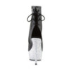 Pleaser DELIGHT-1018LG Black Vegan Silver Glitter