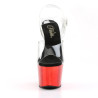 Pleaser ADORE-708 Red Chrome Platform High Heeled Shoes