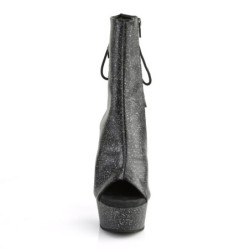 Pleaser DELIGHT-1018MMG Black Vegan Leather Sale Women