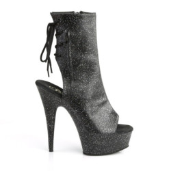 Pleaser DELIGHT-1018MMG Black Vegan Leather Sale Women