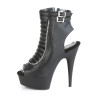 Pleaser DELIGHT-600-18 Black Vegan Leather Sale Women