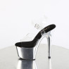 Pleaser ADORE-708 Silver Chrome Platform High Heels