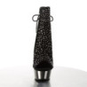Pleaser DELIGHT-1018RS Black Velvet Pewter Strass Chrom