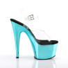 Pleaser ADORE-708 Turquoise Chrome Platform High Heels