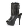 Pleaser DELIGHT-1018RSF Black Vegan Leather Ankle Boots