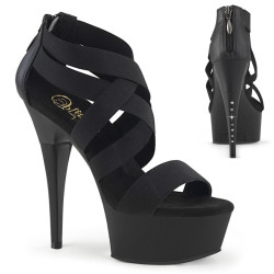 Pleaser CAPTIVA-669 Black Criss Cross High Heels Shoes