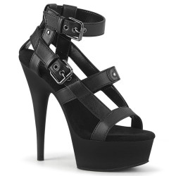 Pleaser DELIGHT-637 Black Vegan Leather Sale Women