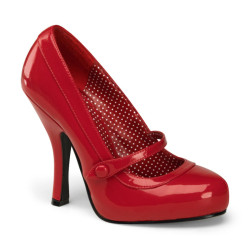 Pin Up Couture CUTIEPIE-02 Red Rockabilly Heeled Pumps